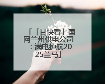 「甘快看」国网兰州供电公司：满电护航2025兰马