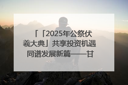 「2025年公祭伏羲大典」共享投资机遇 同谱发展新篇——甘肃省文旅产业链招商引资推介会侧记