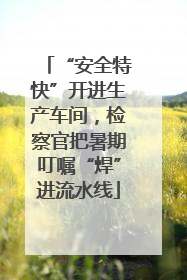 “安全特快”开进生产车间，检察官把暑期叮嘱“焊”进流水线