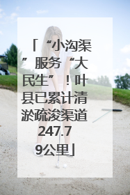 “小沟渠”服务“大民生”！叶县已累计清淤疏浚渠道247.79公里