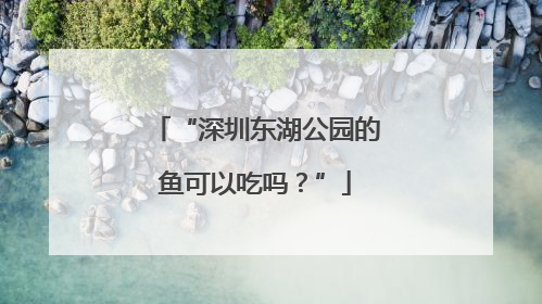 “深圳东湖公园的鱼可以吃吗？”