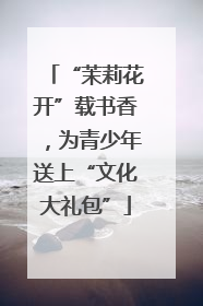 “茉莉花开”载书香，为青少年送上“文化大礼包”