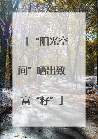 “阳光空间”晒出致富“籽”