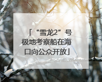 “雪龙2”号极地考察船在海口向公众开放