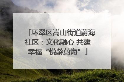 环翠区嵩山街道蔚海社区：文化融心 共建幸福“悦龄蔚海”
