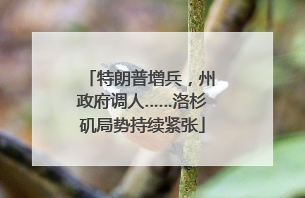 特朗普增兵，州政府调人……洛杉矶局势持续紧张