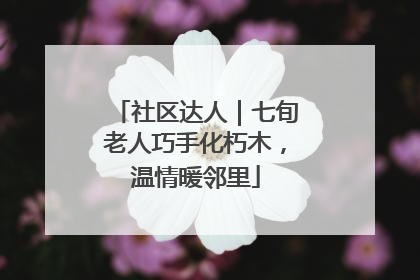 社区达人｜七旬老人巧手化朽木，温情暖邻里