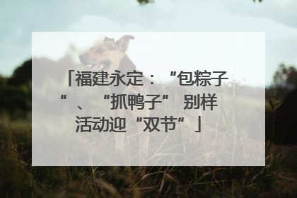 福建永定：“包粽子”、“抓鸭子” 别样活动迎“双节”