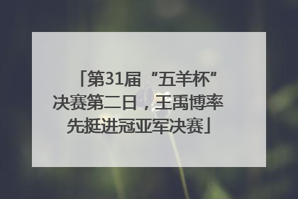 第31届“五羊杯”决赛第二日，王禹博率先挺进冠亚军决赛