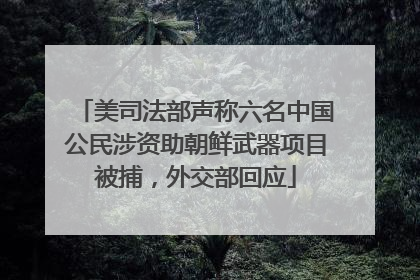 美司法部声称六名中国公民涉资助朝鲜武器项目被捕，外交部回应