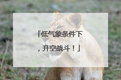 低气象条件下，升空战斗！
