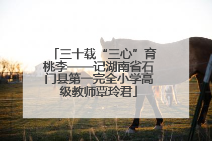 三十载“三心”育桃李——记湖南省石门县第一完全小学高级教师覃玲君