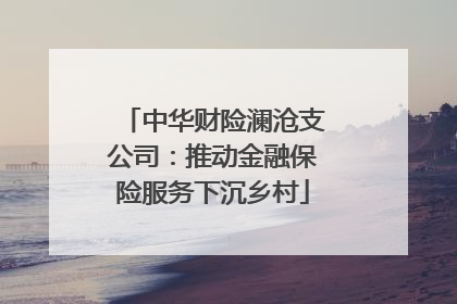 中华财险澜沧支公司：推动金融保险服务下沉乡村