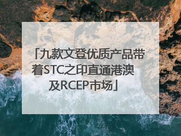 九款文登优质产品带着STC之印直通港澳及RCEP市场