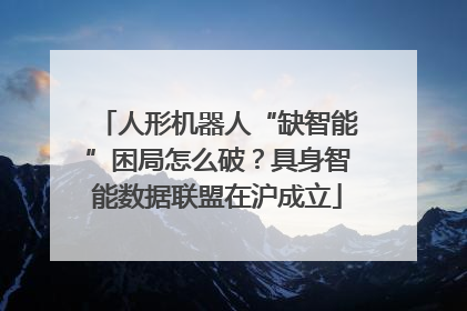 人形机器人“缺智能”困局怎么破？具身智能数据联盟在沪成立