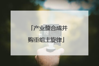 产业整合成并购重组主旋律