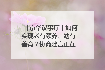 京华议事厅｜如何实现老有颐养、幼有善育？协商建言正在进行中……