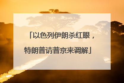 以色列伊朗杀红眼，特朗普请普京来调解