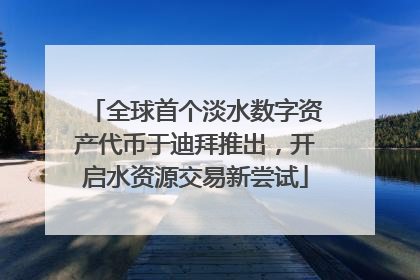 全球首个淡水数字资产代币于迪拜推出，开启水资源交易新尝试