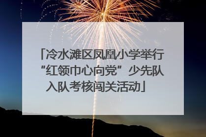 冷水滩区凤凰小学举行“红领巾心向党”少先队入队考核闯关活动