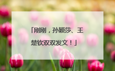 刚刚，孙颖莎、王楚钦双双发文！