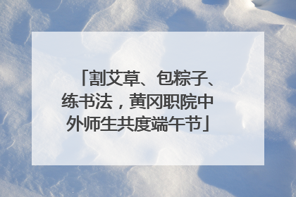割艾草、包粽子、练书法，黄冈职院中外师生共度端午节