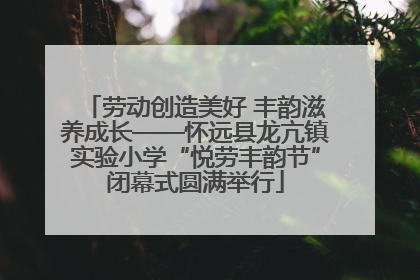 劳动创造美好 丰韵滋养成长——怀远县龙亢镇实验小学“悦劳丰韵节”闭幕式圆满举行