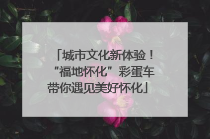 城市文化新体验！“福地怀化”彩蛋车带你遇见美好怀化