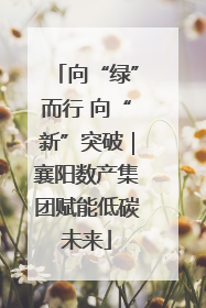 向“绿”而行 向“新”突破｜襄阳数产集团赋能低碳未来