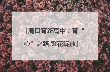 周口育新高中：育“心”之路 繁花绽放