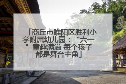 商丘市睢阳区胜利小学附属幼儿园：“六一”童趣满溢 每个孩子都是舞台主角
