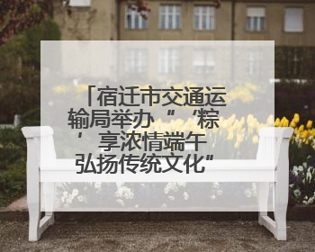 宿迁市交通运输局举办“‘粽’享浓情端午 弘扬传统文化”道德讲堂活动