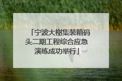 宁波大榭集装箱码头二期工程综合应急演练成功举行