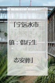 宁远水市镇：倡行生态安葬