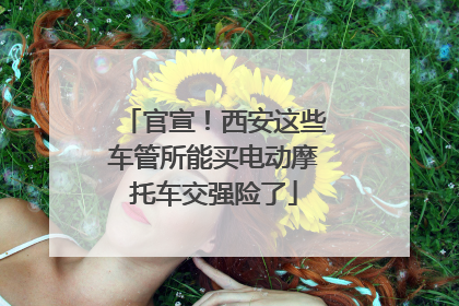 官宣！西安这些车管所能买电动摩托车交强险了