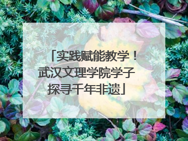 实践赋能教学！武汉文理学院学子探寻千年非遗