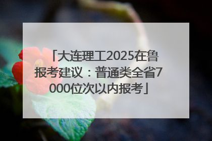 大连理工2025在鲁报考建议：普通类全省7000位次以内报考