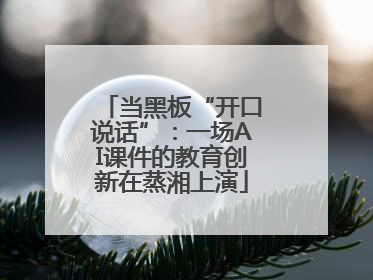 当黑板“开口说话”：一场AI课件的教育创新在蒸湘上演