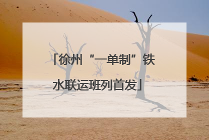 徐州“一单制”铁水联运班列首发