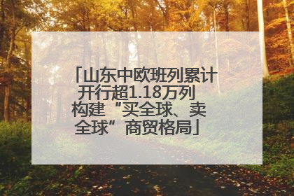 山东中欧班列累计开行超1.18万列 构建“买全球、卖全球”商贸格局