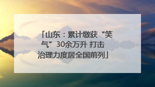 山东：累计缴获“笑气”30余万升 打击治理力度居全国前列