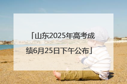 山东2025年高考成绩6月25日下午公布