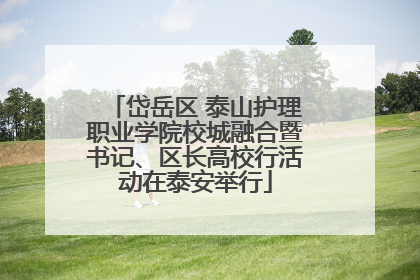 岱岳区 泰山护理职业学院校城融合暨书记、区长高校行活动在泰安举行