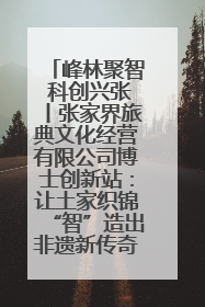 峰林聚智 科创兴张丨张家界旅典文化经营有限公司博士创新站：让土家织锦“智”造出非遗新传奇