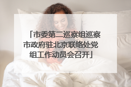 市委第二巡察组巡察市政府驻北京联络处党组工作动员会召开
