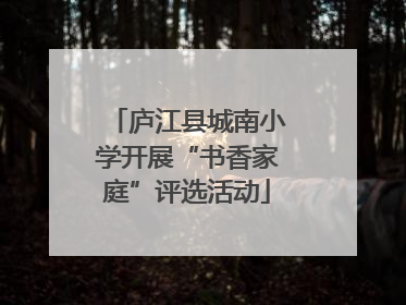 庐江县城南小学开展“书香家庭”评选活动