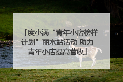 度小满“青年小店榜样计划”丽水站活动 助力青年小店提高营收