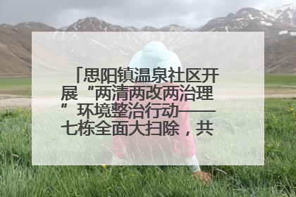 思阳镇温泉社区开展“两清两改两治理”环境整治行动——七栋全面大扫除，共建洁净家园