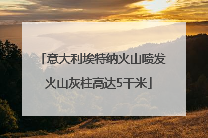 意大利埃特纳火山喷发 火山灰柱高达5千米
