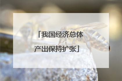 我国经济总体产出保持扩张